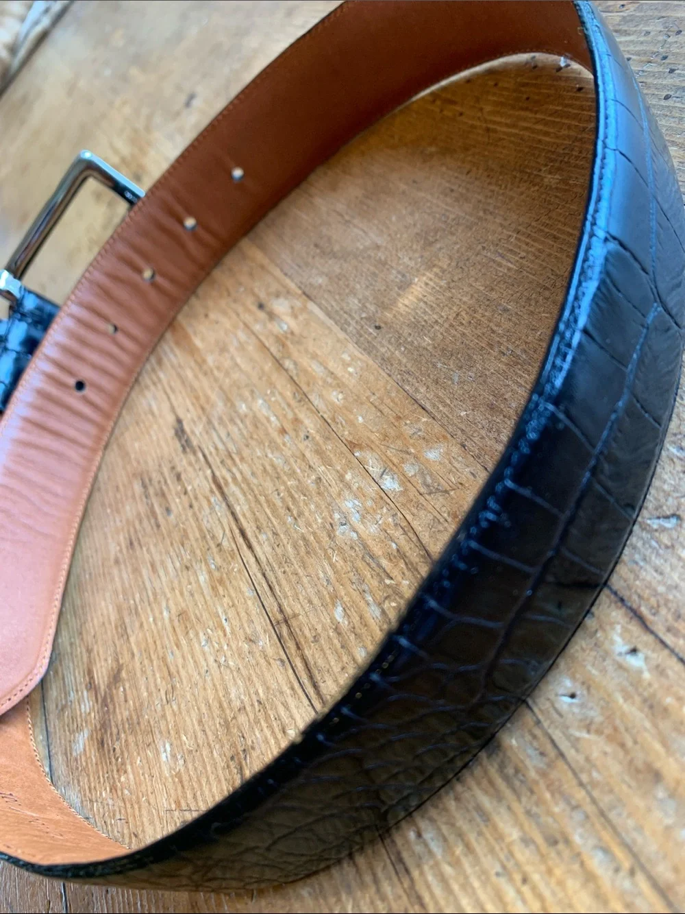 Ralph Lauren croc embossed
